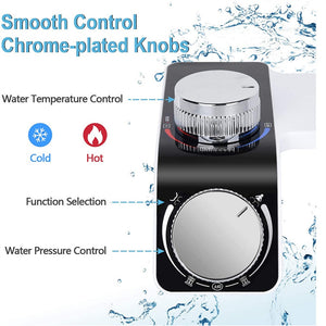 Bidet Toilet Seat | Dual Nozzles | Self-Cleaning Wash | Hot Cold Mixer Water Sprayer