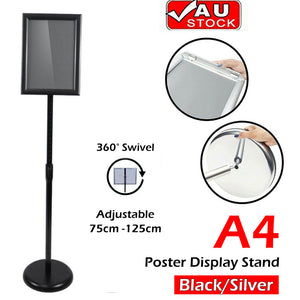 A4 Floor Poster Stand | Foyer Pedestal Sign Holder | Business Menu Display | AU Stock