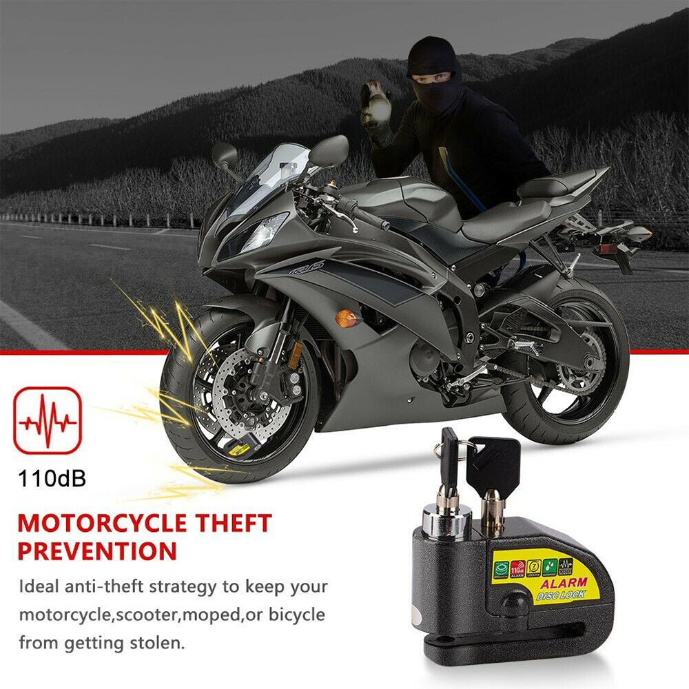 Motorcycle Alarm Disc Lock | Brake Handlebar | Throttle Grip Lock | Bike Security