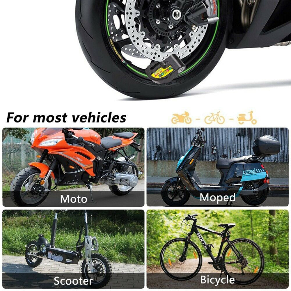 Motorcycle Alarm Disc Lock | Brake Handlebar | Throttle Grip Lock | Bike Security