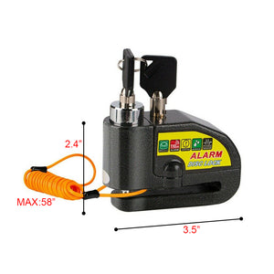 Motorcycle Alarm Disc Lock | Brake Handlebar | Throttle Grip Lock | Bike Security