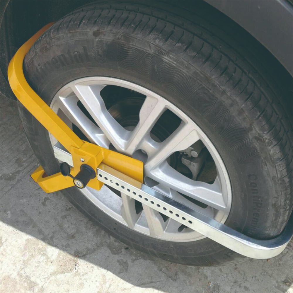 Heavy Duty Wheel Lock Clamp | Anti-theft Vehicle Caravan Security | 13''-15'' Wheel