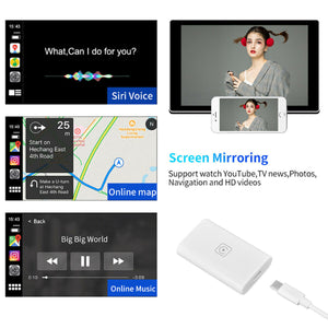 Upgrade Wireless CarPlay Adapter Dongle | For Apple iOS & Android Navigation Radio