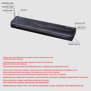 Wireless Tattoo Transfer Printer | Portable Machine | Clear Transfer Stencil Printer | Black