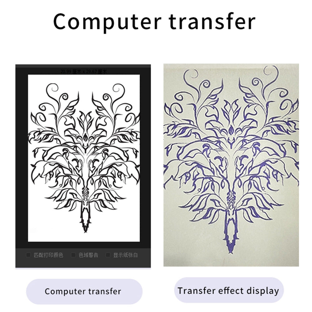Wireless Tattoo Transfer Printer | Portable Machine | Clear Transfer Stencil Printer | Black
