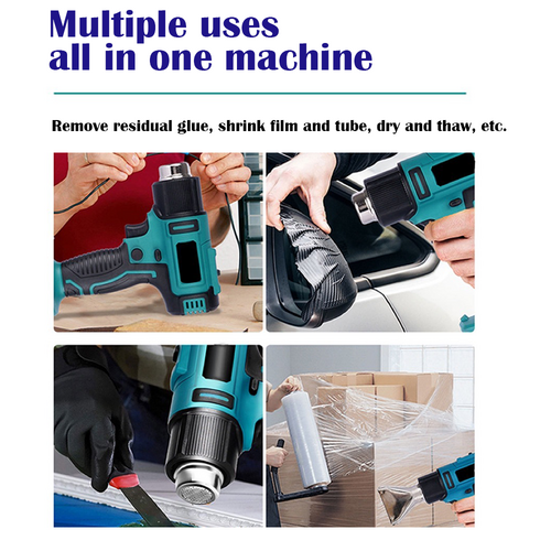 2200W Cordless Heat Gun | Hot Air Gun | Temperature 300~580°C For Makita 18V Battery