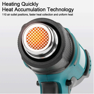 2200W Cordless Heat Gun | Hot Air Gun | Temperature 300~580°C For Makita 18V Battery