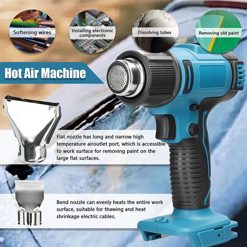 2200W Cordless Heat Gun | Hot Air Gun | Temperature 300~580°C For Makita 18V Battery
