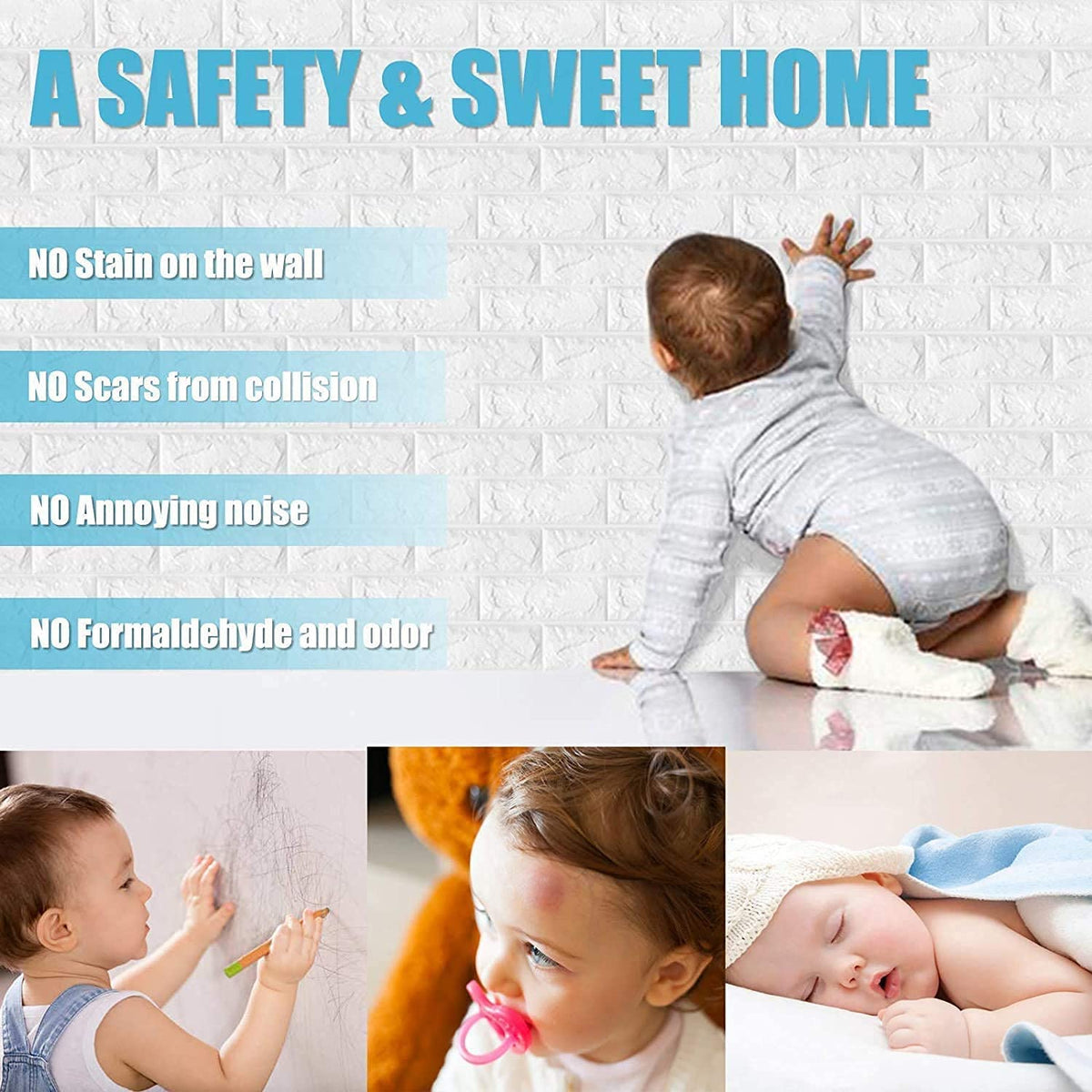 70CMx10M 3D Wall Paper Panel | Foam Brick Self-Adhesive | Waterproof Wallpaper Sticker