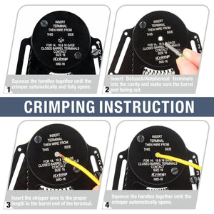DT12 Crimper 4 Way Indent, 8 Impression iCrimp Closed Barrel Type Deutsch Crimper
