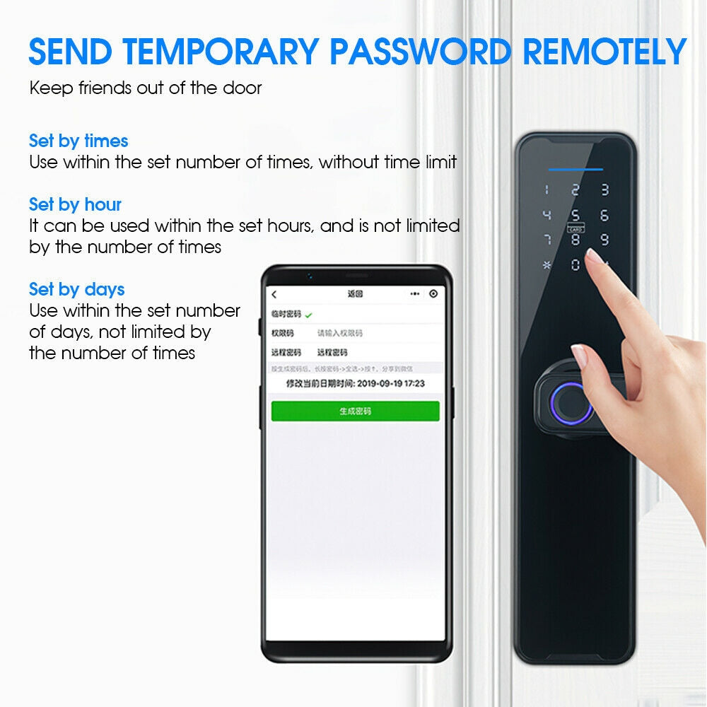 Digital Smart Door Lock | Fingerprint, APP, Key Card, Password | Electronic Home Security Lock