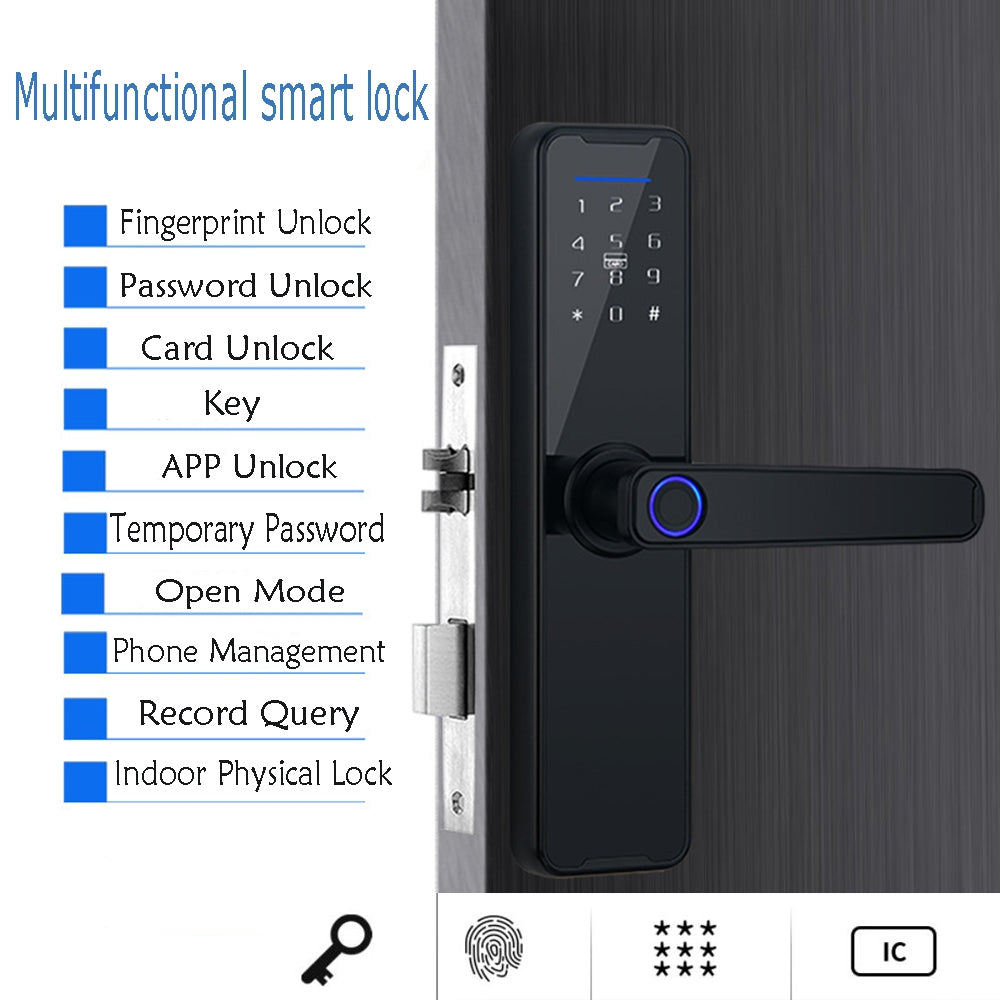 Digital Smart Door Lock | Fingerprint, APP, Key Card, Password | Electronic Home Security Lock