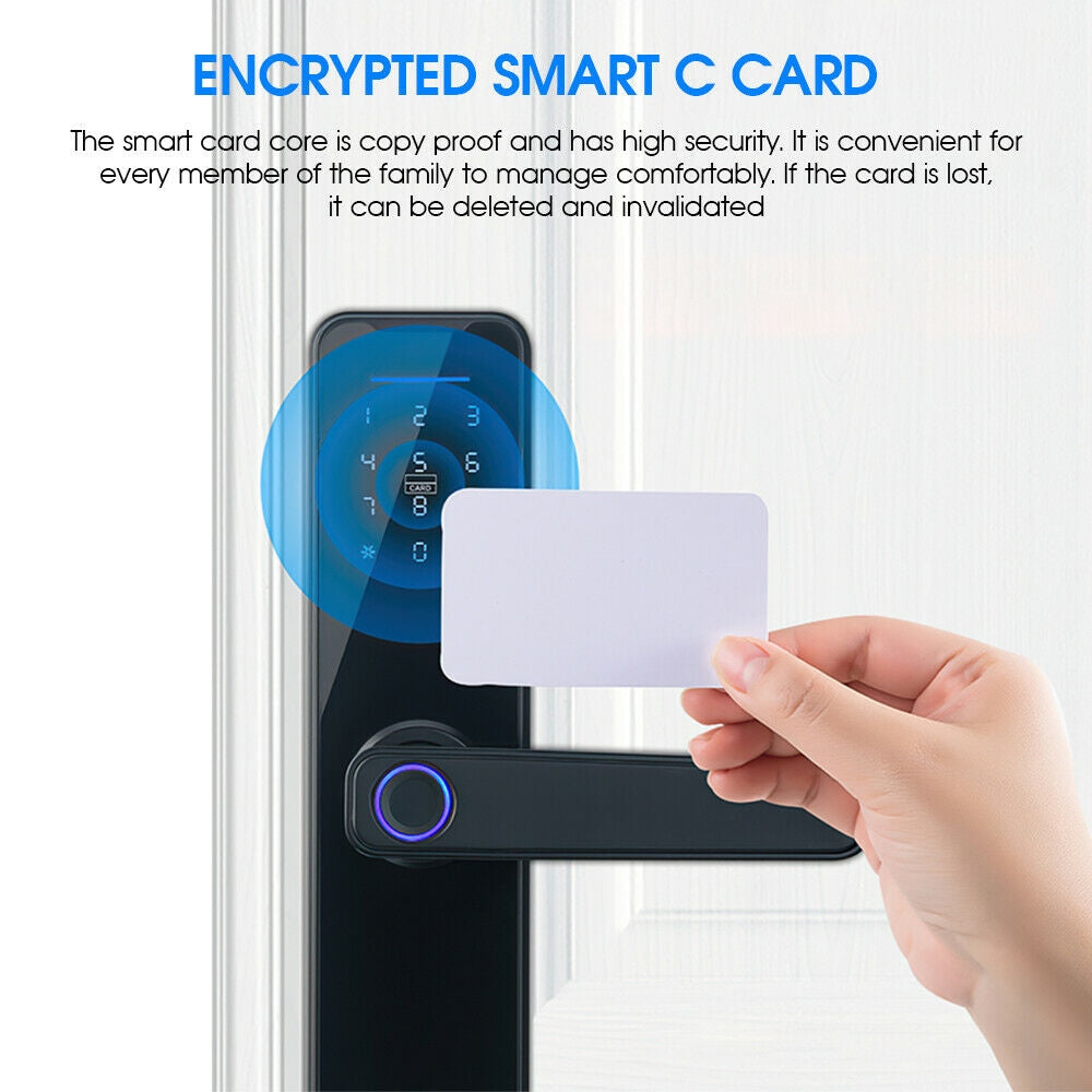 Tuya Home WIFI Smart Door Lock | Biometric Fingerprint | Smart Card | Password Key | USB