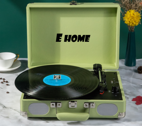 Record Player Vinyl Turntable | Bluetooth Speakers | Retro Briefcase USB | Turquoise