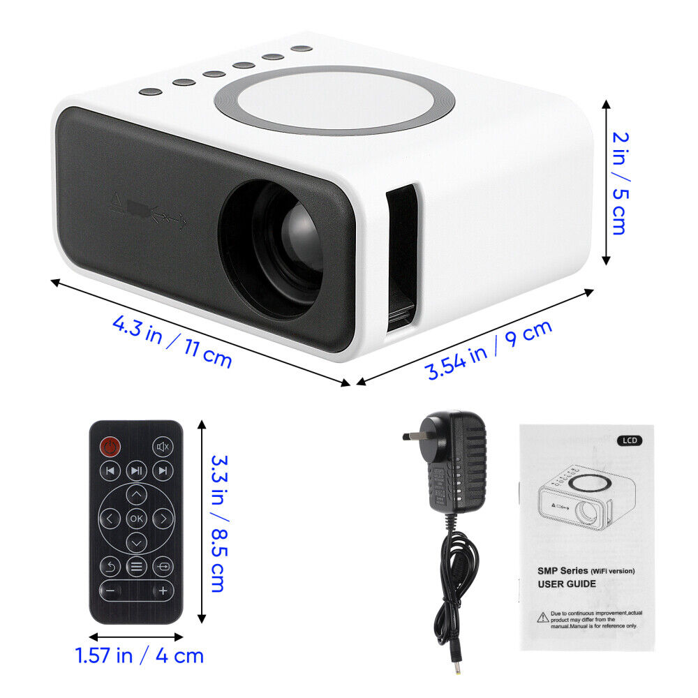 Mini Portable Smart Projector | HD 1080P | Android WIFI | Bluetooth | Home Theater