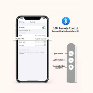 LED Portable Phone Holder Stand | Wireless Remote | Dimmable Selfie Fill Light Lamp | Pink