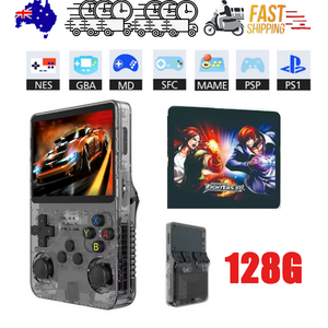 Gray Retro Handheld Game Console | 128GB | 10000+ Games | Portable Gaming Fun