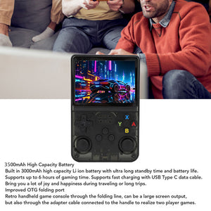 Gray Retro Handheld Game Console | 128GB | 10000+ Games | Portable Gaming Fun