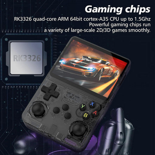 Gray Retro Handheld Game Console | 128GB | 10000+ Games | Portable Gaming Fun