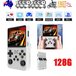 White Portable Retro Handheld Game Console | 128GB | 10000+ Games | Retro Handheld Games