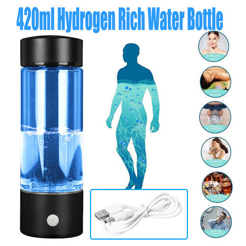 420ml Portable Hydrogen Rich Water Bottle | Hydrogen Water Generator | USB | Random Color | AU
