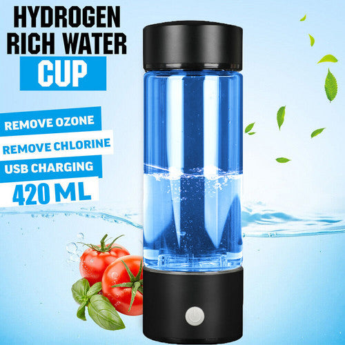 420ml Portable Hydrogen Rich Water Bottle | Hydrogen Water Generator | USB | Random Color | AU