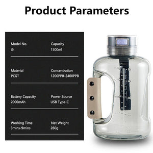 Random Color Hydrogen Water Bottle | 1.5L | Hydrogen Rich | Portable Rich Hydrogen Water Generator