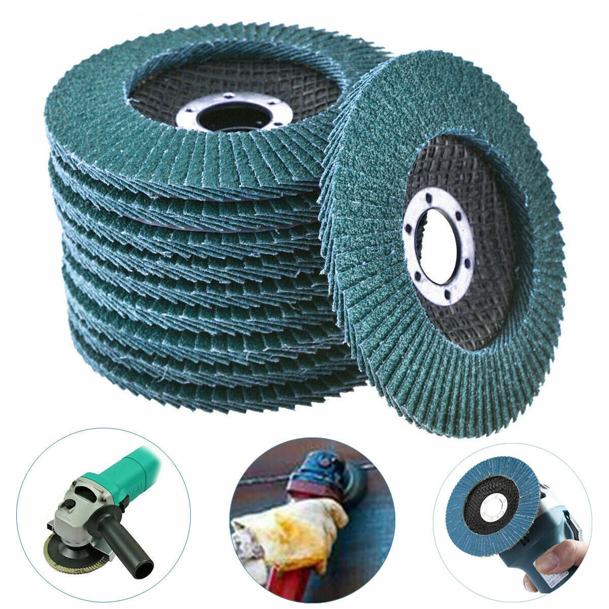 20PCS 5" | 125MM Angle Grinder Flap Sanding Disc | 120 Grit Grinding Wheel