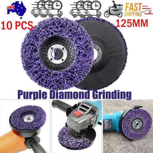 10 X 125mm x 22mm Poly Strip Disc Wheel | Paint & Rust Removal Clean Grinder