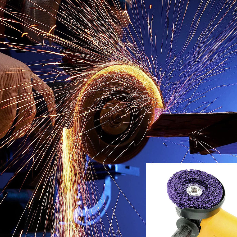 10 X 125mm x 22mm Poly Strip Disc Wheel | Paint & Rust Removal Clean Grinder