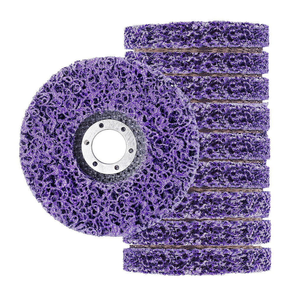 10 X 125mm x 22mm Poly Strip Disc Wheel | Paint & Rust Removal Clean Grinder