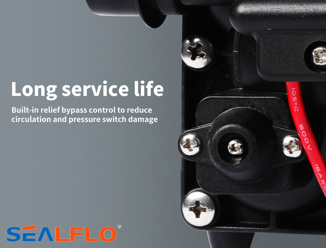 12V Caravan Water Pump | High Pressure Self-Priming | RV | Camping | Boat | 55PSI 11.3L/M