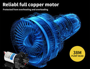 12V Caravan Water Pump | High Pressure Self-Priming | RV | Camping | Boat | 55PSI 11.3L/M