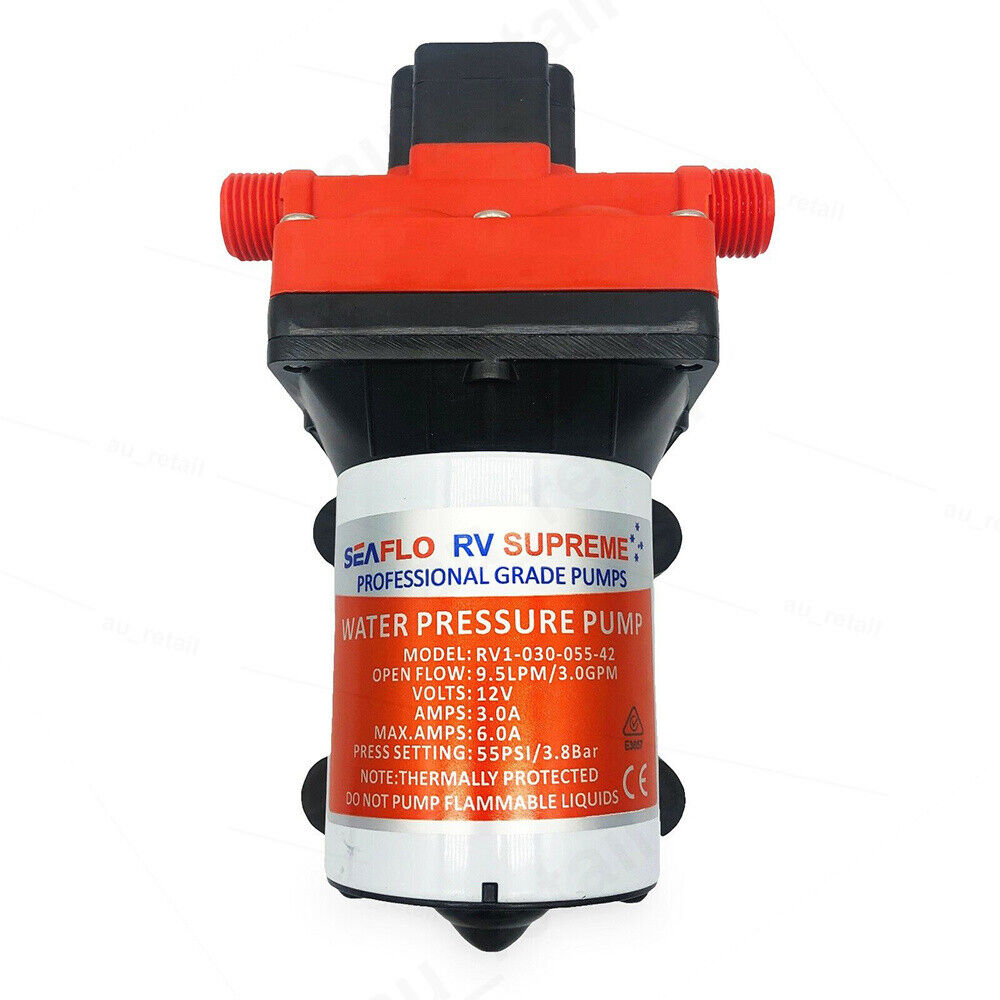 Seaflo 12V Water Pump | 55PSI Pressure | 11.3LPM | Caravan RV Boat Camper Trailer