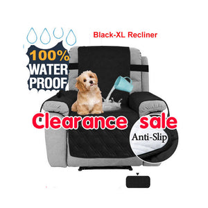 Black XL Recliner Waterproof Recliner Chair Cover | Non-Slip Strap Slip Cover | Recliner