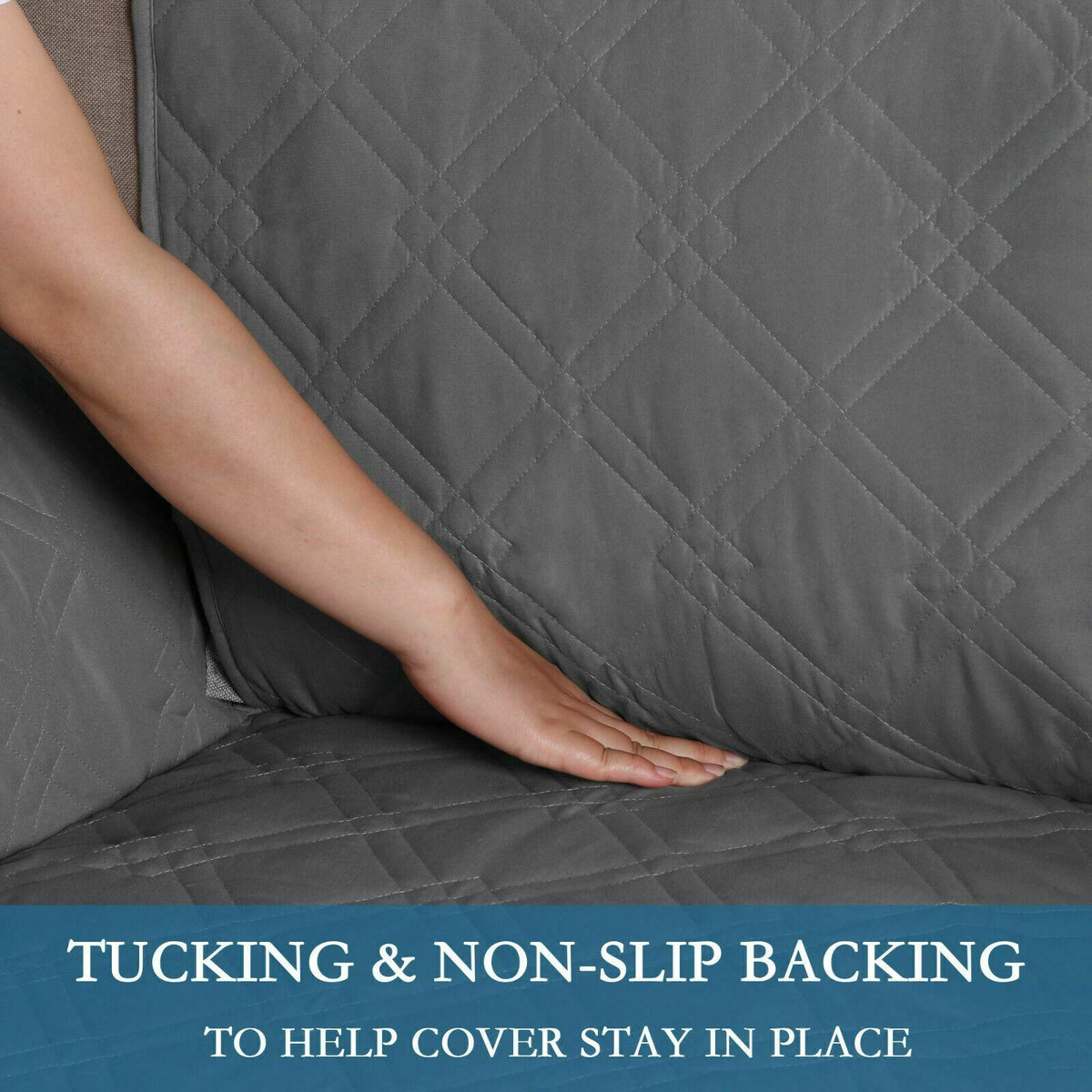 Black XL Recliner Waterproof Recliner Chair Cover | Non-Slip Strap Slip Cover | Recliner