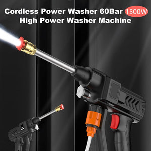 88V Cordless Electric High Pressure Washer | Water Spray Gun | Car Cleaner | 2 Battery