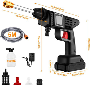 88V Cordless Electric High Pressure Washer | Water Spray Gun | Car Cleaner | 2 Battery