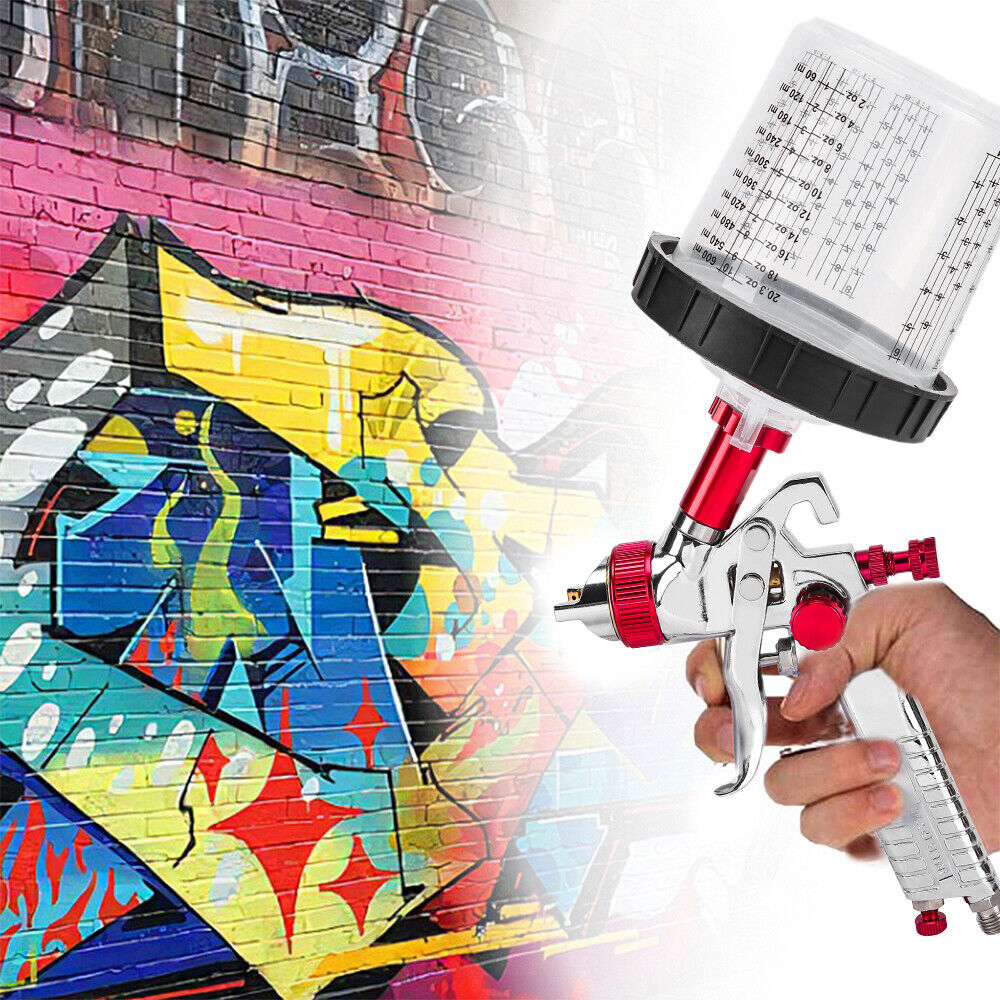 Air HVLP Spray Gun | Paint Gun | 600CC Gravity Feed Cup | 1.4mm | 1.7mm | 2mm Tip | AU Stock