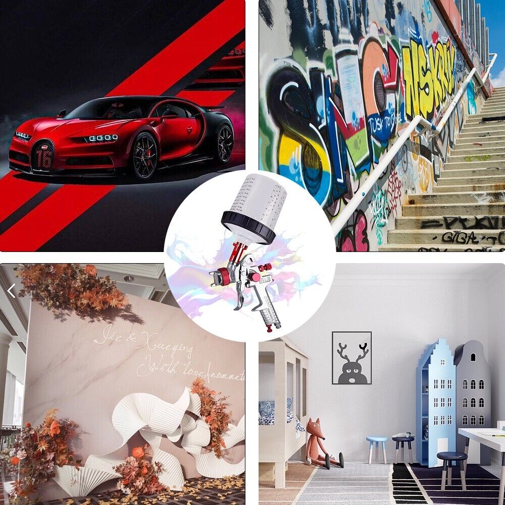 Air HVLP Spray Gun | Paint Gun | 600CC Gravity Feed Cup | 1.4mm | 1.7mm | 2mm Tip | AU Stock