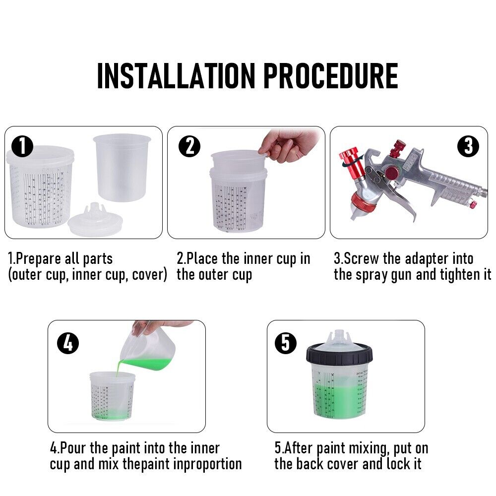 Air HVLP Spray Gun | Paint Gun | 600CC Gravity Feed Cup | 1.4mm | 1.7mm | 2mm Tip | AU Stock