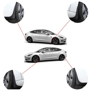 4Pcs Mud Flaps for Tesla Model Y | Splash Guards | Fender Front Rear | TPE Mudguard