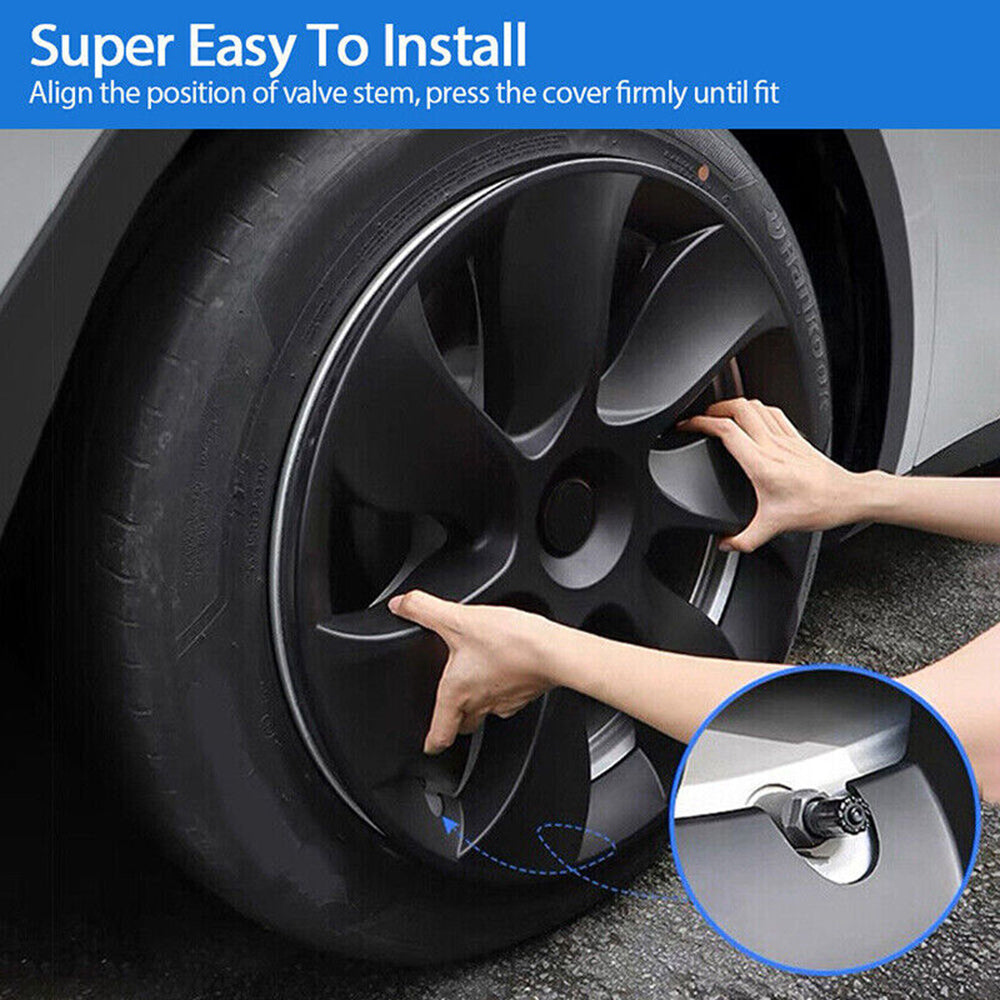 4PCS Wheel Cover Caps | 19Inch ABS Black Rim Hubcap | Hub Cap | For Tesla Model Y