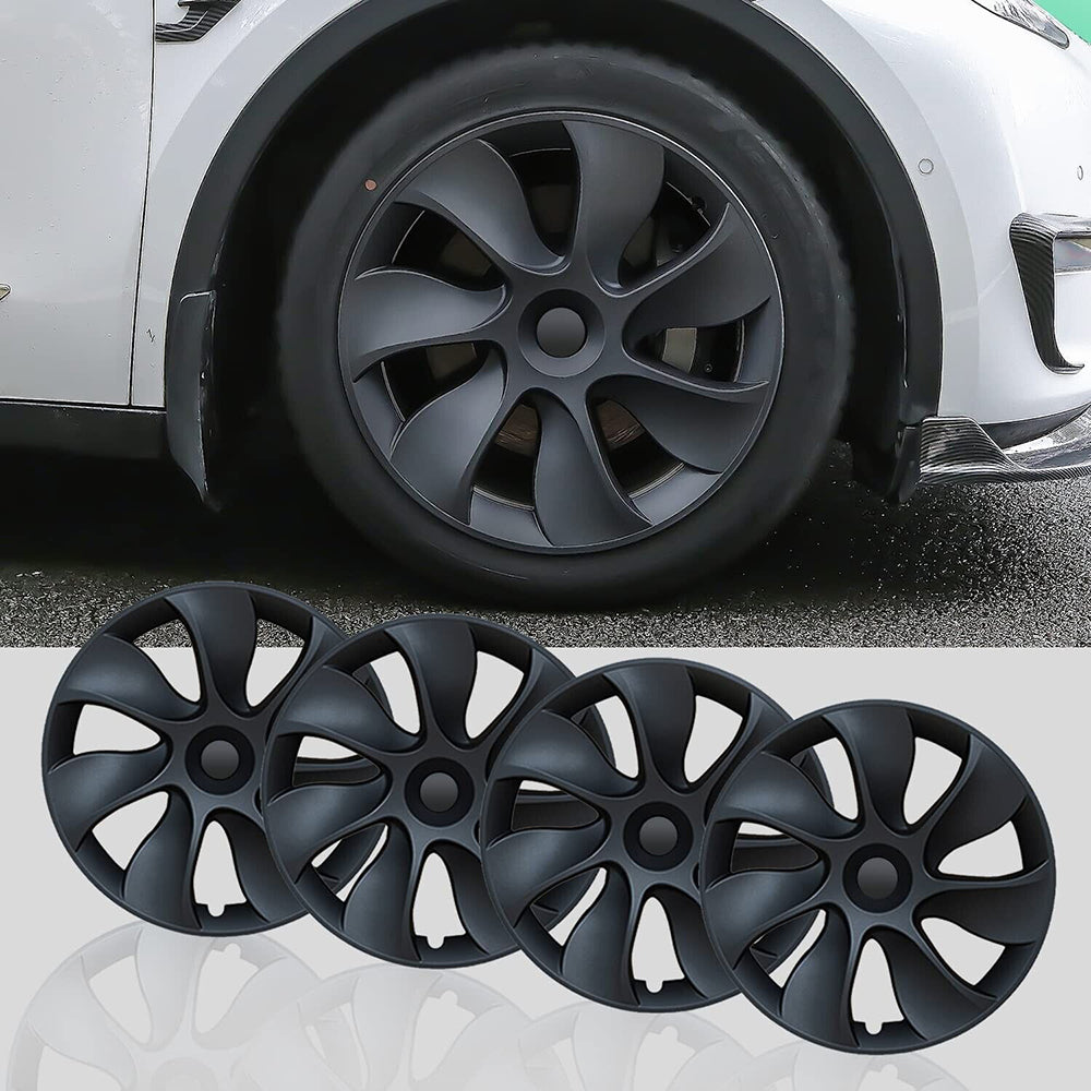 4PCS Wheel Cover Caps | 19Inch ABS Black Rim Hubcap | Hub Cap | For Tesla Model Y