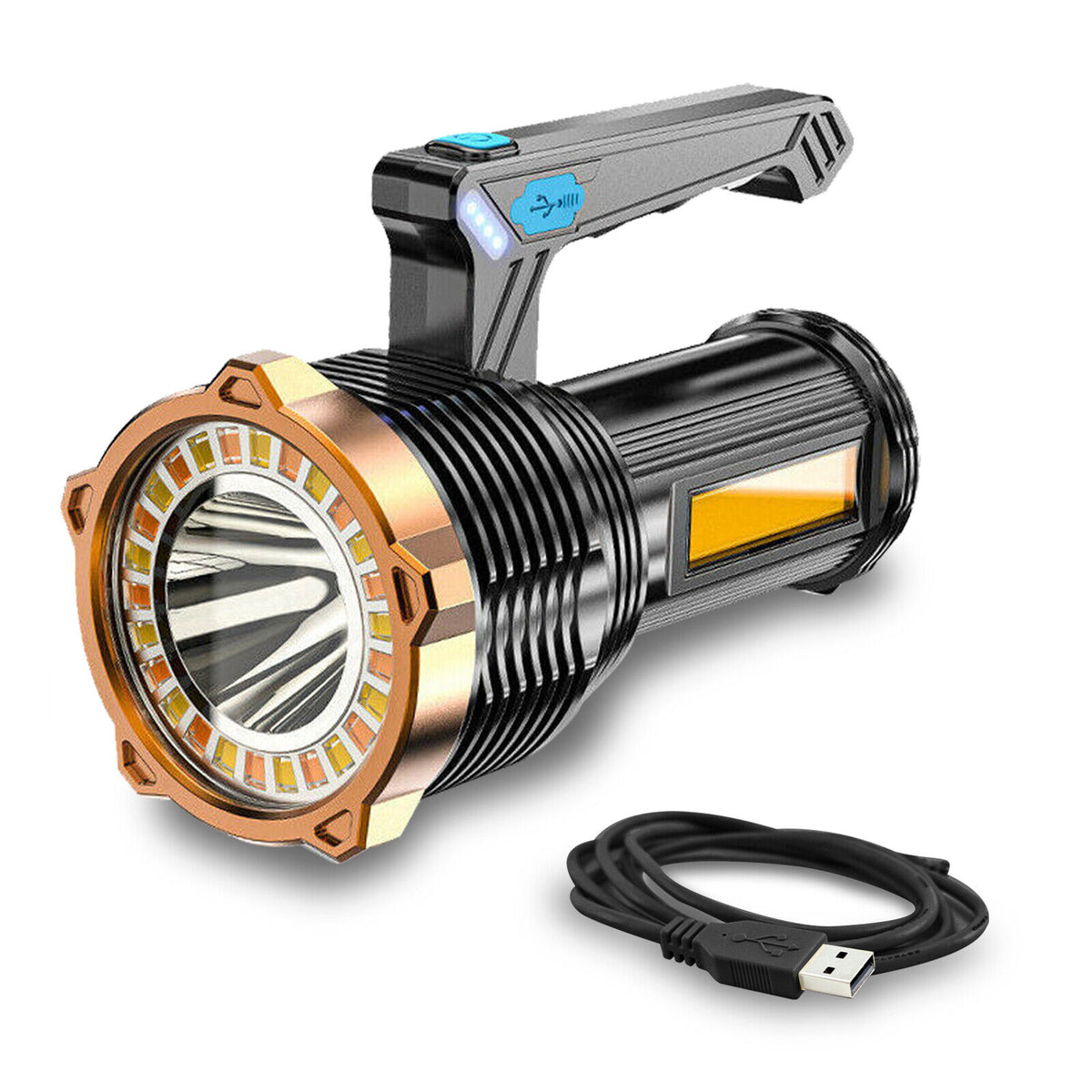 Most Powerful 1200000lm LED Flashlight | Super Bright Torch Lamp | USB Rechargeable