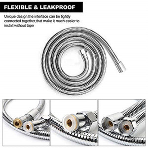 5 FT Handheld Shower Head Hose | 1.5m Bathroom | Stainless Steel Shower Water Tube