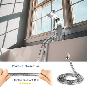5 FT Handheld Shower Head Hose | 1.5m Bathroom | Stainless Steel Shower Water Tube