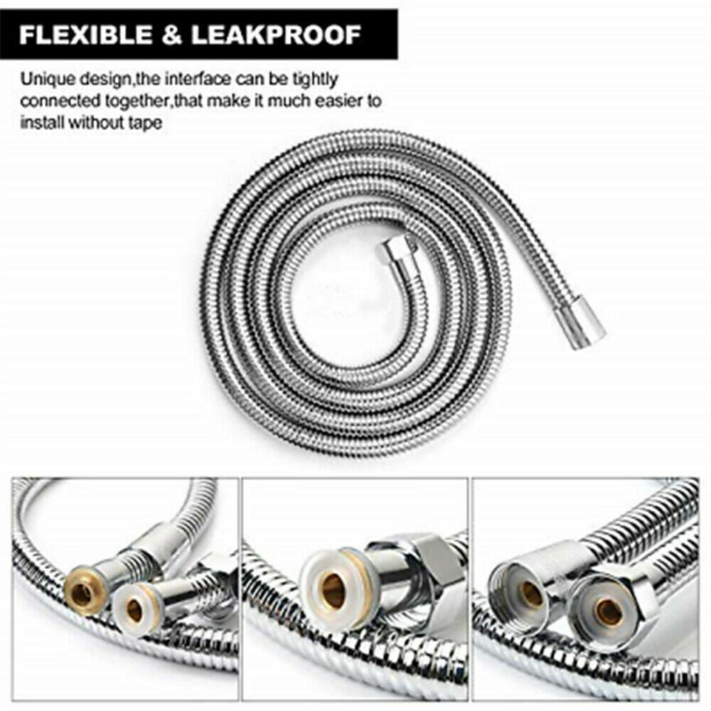 Shower Head Hose | 3M Stainless Steel | Bathroom Flexible Tube | Replacement Pipe | AU Standard