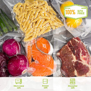 2ROLLS 25CM Vacuum Sealer Bags Rolls | Vacuum Food Saver | Storage Seal | 15M