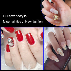 500Pcs Fake French Nail Tips | White Clear | Stiletto | False Gel Pointy Art | Acrylic